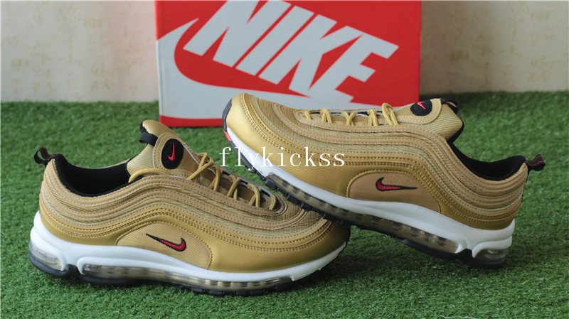 Authentic Nike Air Max 97 OG Gold Metallic Gold